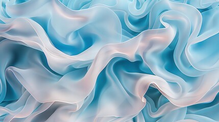   A focused photo of blue and white backdrop with a wave-like pattern at the upper and lower edges of the frame