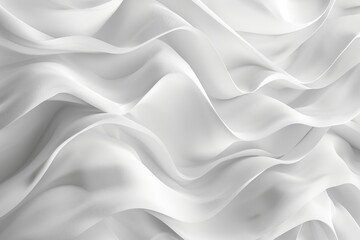 Poster - Close-up shot of white fabric texture with intricate details and subtle sheen
