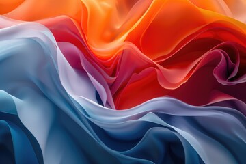 Poster - Colorful fabric with blurred background