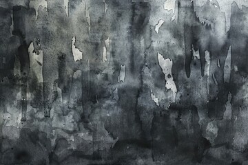 Wall Mural - A black and white painting of a textured wall with a modern design