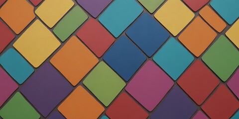 Poster - A colorful background with squares of different colors