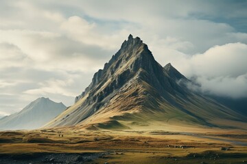 Wall Mural - Mountain landscape sky panoramic.