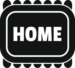 Sticker - Black home sign showing the concept of family and residence