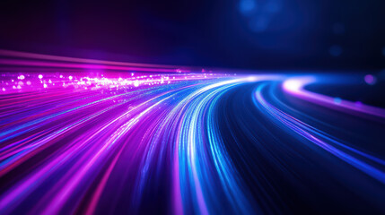 Poster - A colorful, swirling line of light that appears to be moving