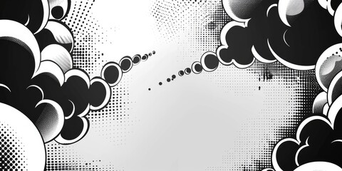 Poster - A collection of clouds in monochrome, perfect for abstract or atmospheric concepts