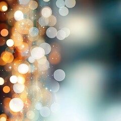 Wall Mural - Shiny abstract bokeh lights background. Festive glittering sparkly background, concept for holiday, celebration, New Year's Eve