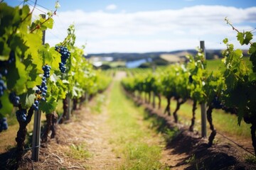 Sticker - Vineyard landscape outdoors nature.