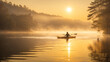 © TY Stock Studio - sunset on the river.sunset on the lake.boat on the lake