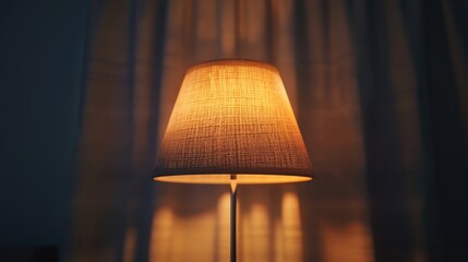 Poster - A lamp sitting on a table with a simple design