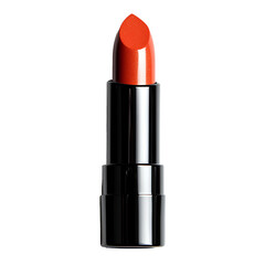 orange lipstick png. tube of orange lipstick top view png. luxurious orange lipstick tube flat lay png. facial cosmetics for a beauty campaign concept isolated. orange rouge