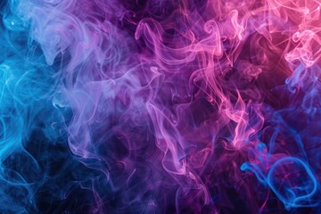 Canvas Print - A close-up of smoke on a black background, ideal for use in designs related to mystery, suspense or abstract concepts