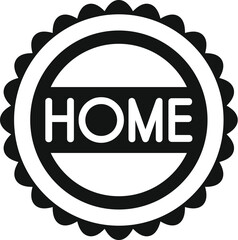 Poster - simple black and white badge promoting the concept of home ownership