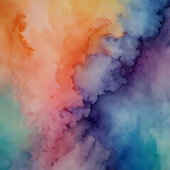 a colorful cloud of smoke in the sky