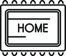 Fototapete - Simple line icon of a button with the word home for use on websites and apps