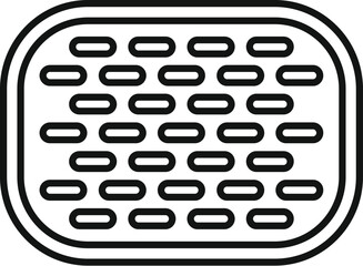 Poster - rectangular waffle iron is ready to make a delicious breakfast