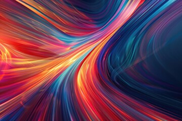 Poster - Colorful abstract design with geometric lines and shapes