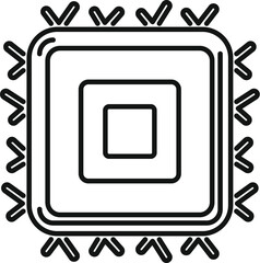 Poster - Square cpu is connecting to the motherboard using small pins