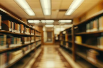 Poster - A cozy library packed with books, perfect for reading and learning
