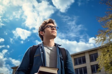Student glasses adult photo.