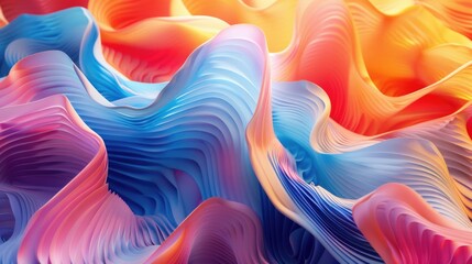 Aufkleber - Close-up view of vibrant colors and textures on an abstract art piece