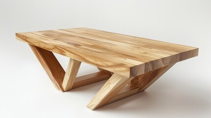 Canvas Print - Designing a Scandinavian-inspired coffee table with clean lines and natural wood finish.