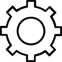 Wall Mural - Cogs vector icon in outline style 