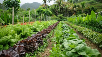 Wall Mural - Explain the role of organic food in sustainable development goals. Write about food security, rural development, and how organic farming contributes to achieving sustainable development objectives.