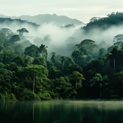 Sticker - Photo of Amazon rainforest.