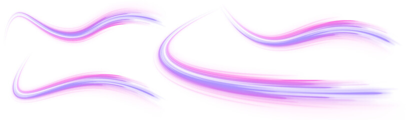 Fototapete - Light trail wave, fire path trace line, car lights, optic fiber and incandescence curve twirl. Racing cars dynamic flash effects city road with long exposure. Vector PNG.	