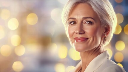 a woman with short hair and a white shirt