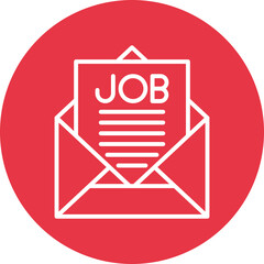 Canvas Print - Job Offer line circle icon