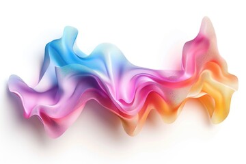 Poster - A colorful substance flows and mixes on a white background, creating a mesmerizing chemical reaction