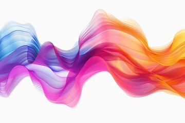 Poster - A vibrant and colorful wave of liquid on a white background, great for designs and illustrations