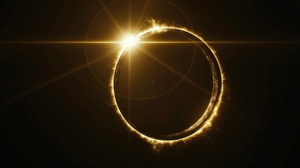 Aufkleber - A ring of light with sunlight shining through, suitable for use in scenes about hope, optimism, and positivity