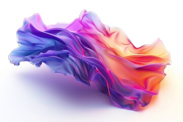 Poster - A vibrant fabric pattern on a clean white surface, perfect for design inspiration or textile displays