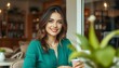 © HC Designer - A beautiful attractive woman is in cafe