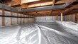 © Vlad - Crawl Space Encapsulated with Thermoregulatory Blankets and Radon Mitigation System - Energy Saving Basement