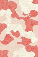 Wall Mural - A seamless abstract pattern of organic, flowing lines