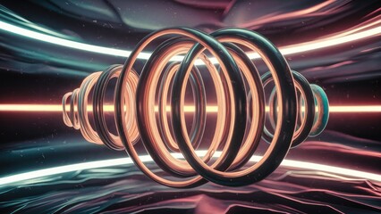 Poster - Dynamic 3D Animation of Pulsating Ring Vibrations in Abstract Space