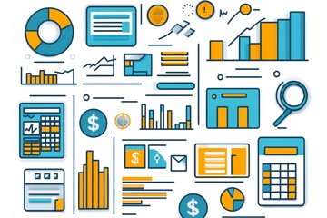 Poster - Business Analytics Dashboard Icons.