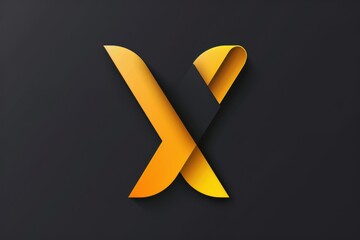 Fototapete - A modern and minimalist illustration of the letter Y suitable for branding and logo design.