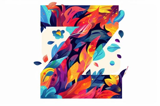 A playful illustration of the letter Z with each stroke forming a unique pattern or design. This illustration is perfect for projects that need a fun and lighthearted touch.