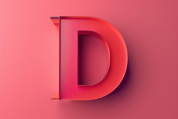 Fototapete - A minimalist and sleek illustration of the letter D with clean lines and a simple elegant style. Suitable for professional and sophisticated projects.