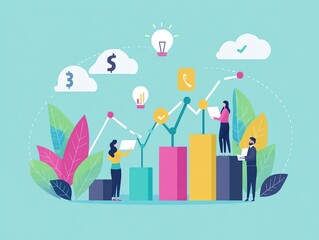 Leinwandbilder - Business Growth and Success.