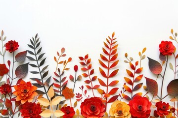 Sticker - Colorful autumn floral illustration