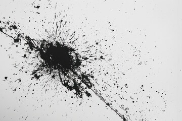 Poster - Abstract black ink splatter background