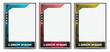 © julied - sport player cards photo border frame template set with grunge texture