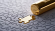 © wuttichai1983 - A conceptual image depicting a gold puzzle piece fitting into place, symbolizing the key role of gold in completing a well-rounded investment portfolio.