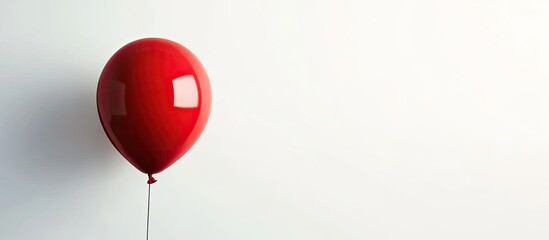 Aufkleber - Red helium balloon for birthdays and celebrations isolated on a white background. with copy space image. Place for adding text or design