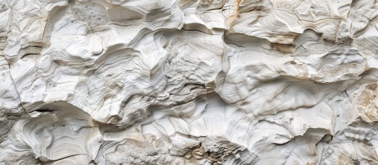 Leinwandbilder - Natural textured background featuring a ribbed surface of calcium and stone Shades of white gray and brown Backdrop. with copy space image. Place for adding text or design